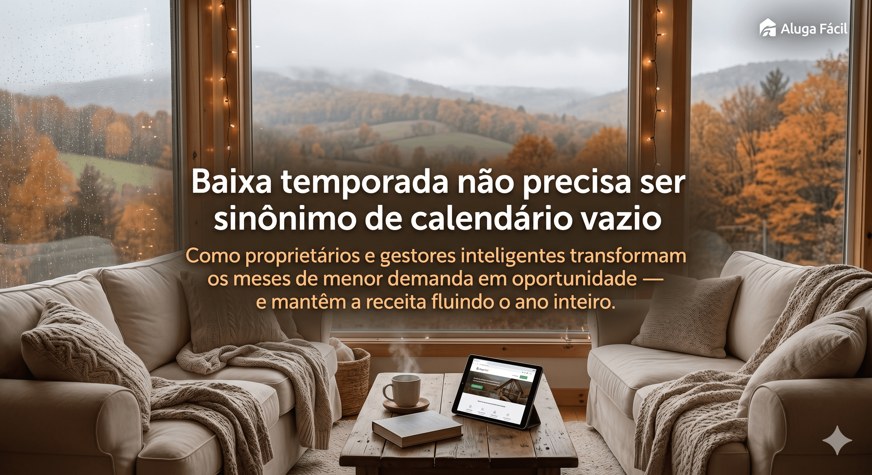 Calendário de baixa temporada com estratégia de ocupação